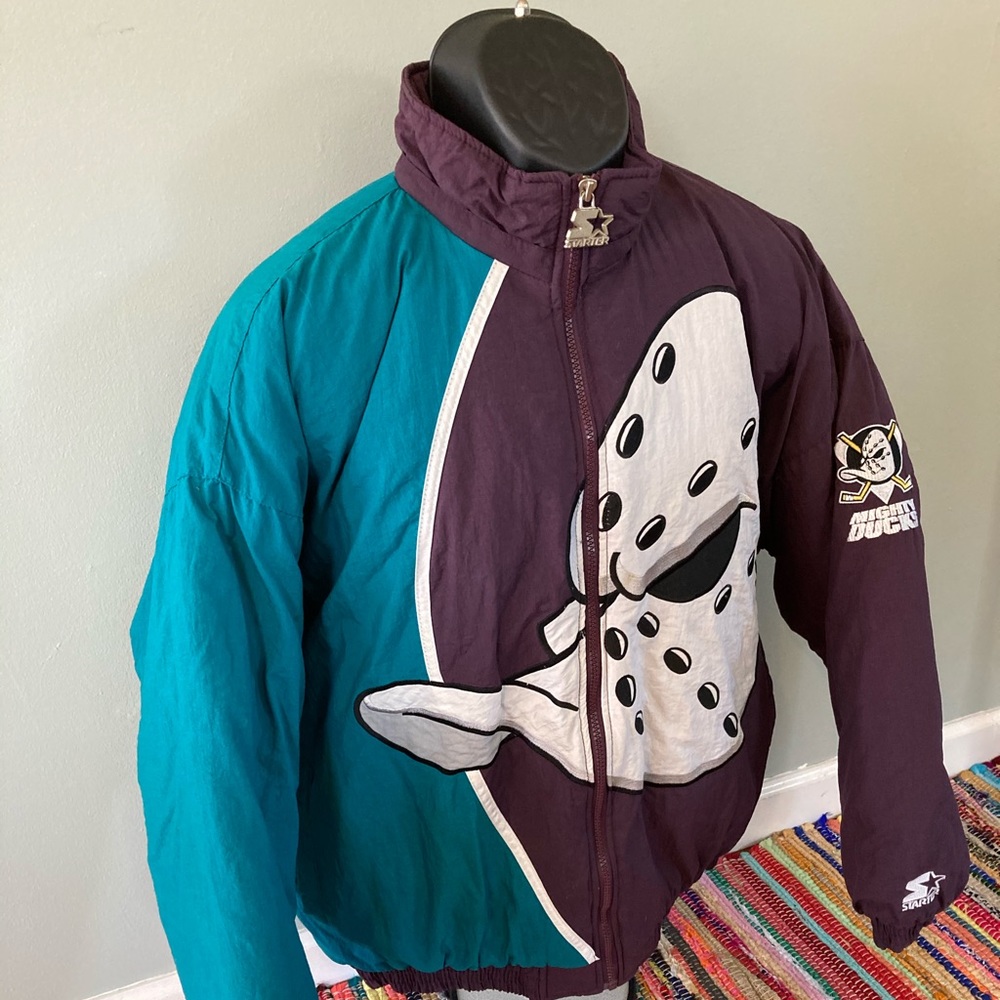 90s Anaheim Mighty Ducks Starter Jacket Large - Picture 4 of 8